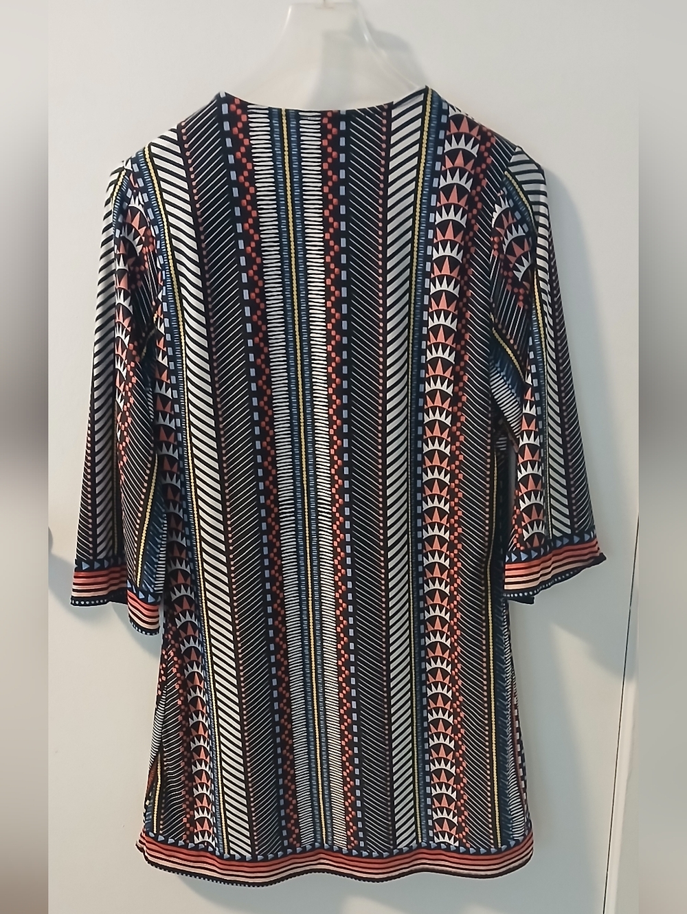 Bar III Patterned V-Neck Mini - Picture 7 of 8